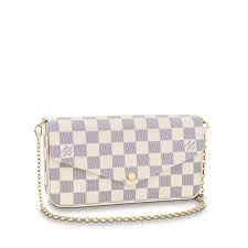 Louis vuitton vertical trunk pochette monogram reverse canvas. Pochette Felicie In Damier Azur Ebene Louis Vuitton