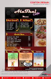 *design banner*design kad menu  my google keyword  : Contoh Desain List Menu Buku Menu Daftar Menu Makanan Alathai Cafe 2 Desain Buku Menu Murah Berkualitas Percetakan Tanjungbalai Desain Online Logo Banner Spanduk
