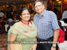 Shobha and Dr Manmohan Daga during the naming ceremony of 'Malayaj' at  Hotel Tuli Imperial.