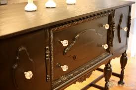 repurposed antique buffet into kitchen