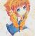 Tomboy Anime Girl With Orange Hair And Blue Eyes