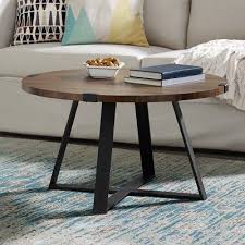 We'll review the issue and make a decision about a partial or a full refund. 30 Round Urban Industrial Wood And Steel Coffee Table Dark Walnut Saracina Home Coffee Table Round Coffee Table Modern Round Wood Coffee Table
