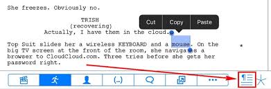 Select the text you want to change. In The Final Draft Mobile App For Ipad How Do I Toggle Case Upper To Lower Lower To Upper