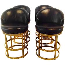 Discover everything about it right here. Brass Swivel Counter Bar Stools Vintage Set 4 Kitchen Island At 1stdibs