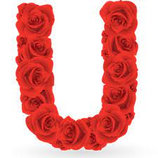 Red Roses Alphabet Letter U Numero Para Imprimir Alfabetos Elegantes Rosas Rojas