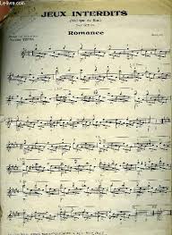 Les chiffres représentent les cases. Musique Du Film Editions Transatlantiques Jeux Interdits Guitare