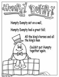 Humpty dumpty picture to colour. Nursery Rhymes Classroom Doodles