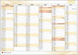 Free 2021 excel calendars templates. Kostenlose Kalendervorlagen 2021 Fur Word Und Excel Office Lernen Com