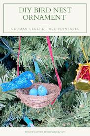 Bird Christmas Tree Ornaments This Diy Bird Nest Christmas Tree Ornament Craft Is Easy To Make And Perfect Christmas Tree Ornament Crafts Diy Christmas Tree Ornaments Winter Holiday Crafts