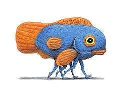 Fish With 6 Legs By Paolo Uberti Leg Art Surreal Artwork Fish Drawings