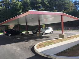 When a double carport just won't do, you can upgrade to a triple carport. Single Column Double Gable Carport Structures Corp