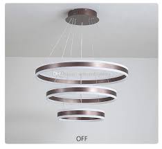 Simple Modern Led Circle Chandelier Modern Lighting Restaurant Acrylic Rings Pendant Hanging Lights Lustre Lamps Living Room 40cm 60cm 80cm Pendant Light Fixture Hanging Lighting From Selectedlighting 130 62 Dhgate Com