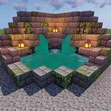 Minecraft Fountain Design Minecraftbuildingideas Minecraft Fountain Design Stairs Design Design Foun En 2020 Maisons Minecraft Faciles Minecraft Tuto Maison Minecraft