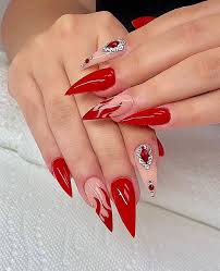Red has so many different nail designs. 75 Chic Classy Acrylic Stiletto Nails Design You Ll Love Page 48 Of 75 Latest Fashion Trends For Woman Red Stiletto Nails Stiletto Nails Designs Stilleto Nails Designs