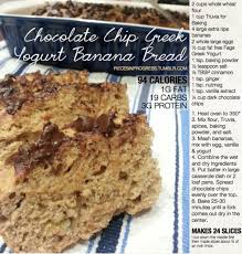 Chocolate Chip Greek Yogurt Banana Bread Greek Yogurt Banana Bread Yogurt Banana Bread Healthier Desserts Clean Eating