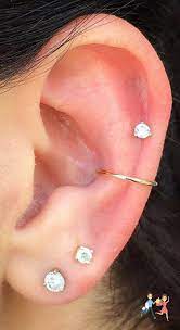 Cute Multiple Ear Piercing Ideas For Women Crystal Cartilage Earring Studs 16g Piercedearrings Of Ladi Cute Ear Piercings Womens Earrings Studs Ear Jewelry