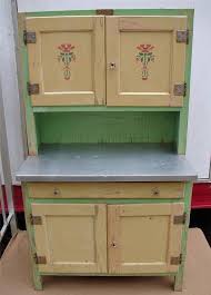 1930 S Sellers Junior Kitchen Cabinet Ivory Mint Green Enamel Original Condition Green Enamel The Originals Cabinet