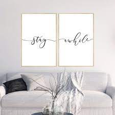 Large framed wall art for living room,large to find out almost all images with fresh large wall art for living room pictures gallery make sure the brilliant in addition to stunning large wall art for living room regarding encourage your home. Minimalist Art Canvas Stay Awhile Large Wall Art Farmhouse Etsy Minimalist Art Multiple Canvas Art Canvas Art Quotes