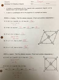 Triangle congruence worksheet #2 monday, 11/12/12 Janna Tinker On Twitter Geo Here S Homework Answers For You On Parallelograms Rectangles Rhombuses And Squares Oh My