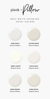 The Best White Paint Colors For Exteriors Plank And Pillow White Paint Colors Best White Paint White Exterior Paint