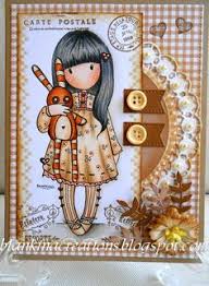 Gorjuss stamp, impressions obsessions wooden plank stamp and grass die, memory box's leafy the papers are from summertime designs and the free kit is called 'winter wonderland'. 600 Cards Gorjuss Ideas Cards Cards Handmade Inspirational Cards