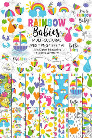 Baby Clipart Baby Shower Clipart Baby Shower Graphics Baby Etsy Baby Shower Clipart Baby Clip Art Rainbow Baby