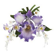 Cattleya Orchid Spray Violet 4 Count By Chef Alan Tetreault New Fondant Coloring Flowers Edibles Gum Paste Flowers Sugar Flowers Tutorial Sugar Flowers