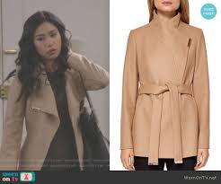 They are incredibly beautiful, stylish and they will keep you warm. Wornontv Eve S Beige Waist Tie Coat On 9jkl Liza Lapira Clothes And Wardrobe From Tv
