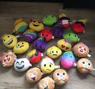 Emoji Expressions 5” Plush Soft toys, various colors & emotions, 26 emojis total