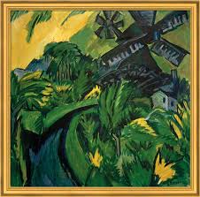 Ernst ludwig kirchner was a founding member of the groundbreaking german art movement, known as die brücke, and formed in the city of dresden in 1905. Bild Windmuhle Auf Fehmarn 1913 Gerahmt Von Ernst Ludwig Kirchner Kaufen Ars Mundi