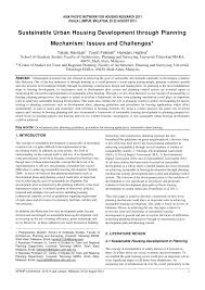 With greater urbanisation and more projects on hillside and coastal areas, malaysia is facing multiple environmental problems such. Pdf Sustainable Urban Housing Development Through Planning Mechanism Issues And Challenges