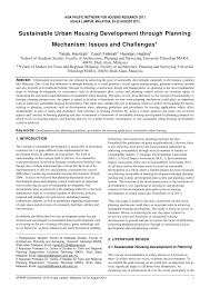 The figure represents 2.7% only of the total housing projects completed. Pdf Sustainable Urban Housing Development Through Planning Mechanism Issues And Challenges
