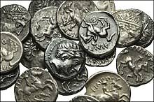 Its name derives from the greek verb meaning 'to grasp,' and its original value was equivalent to that of a. Ancient Greek Coinage Wikipedia
