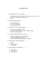 Fire safety information should seemingly. Fire Safety Quiz Fill Online Printable Fillable Blank Pdffiller