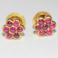 Antique Jewelry Antique Jewelry Ruby Earrings Stone Studs