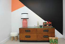 Geometric frog tape wall designs. Geometric Wall Feature Frogtape