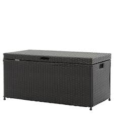 White wicker outdoor storage box. Jeco Black Wicker Patio Furniture Storage Deck Box Ori003 D The Home Depot