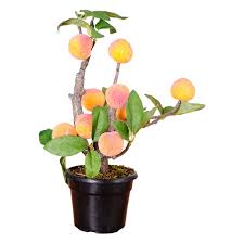 Maybe you would like to learn more about one of these? Artificial Fruit Tree Bonsai Green Leaf Realistic Potted Plants Peach Felzon