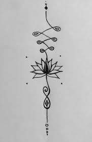 Unalome Incorporating A Lotus To Signify Rebirth Or Possibly A Birth Of A Child Joanna Tattoos Body Art Tattoos Sternum Tattoo