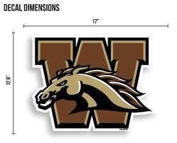 Western Michigan University Broncos Block W Logo Cornhole Etsy Western Michigan University Western Michigan Cornhole Decals