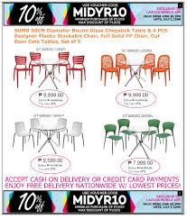 Restaurant Furniture Sale Lazada Mid Year Promo Take 10 Off Discount On Restaurant Table Chairs Set Use V Furniture Promo Furniture Sale Stackable Chairs