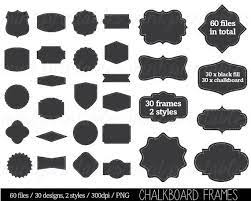 Chalkboard Frame Borders Clip Art Clipart Decorative Labels Etsy Clip Art Borders Framed Chalkboard Clip Art
