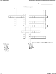 The first part of this is for you to enter a list of words and clues. Crucigrama