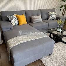 Juegos de sala lineales modernos muebles modulares juego de sala moderno lineal esquinero. Juego De Sala En L Gris Con Divan Extra Grande Muebles Kawana