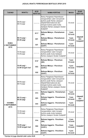 Jadual waktu & tarikh upsr 2019. Jadual Peperiksaan Upsr 2019 Sk Bangi Rasmi Facebook
