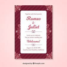 Looking for a medieval wedding invitation? Free Vector Wedding Invitation Card With Different Ornaments