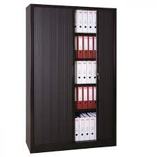 L.120 x p.45 x h.200 cm marque : Armoire Haute A Rideaux Coulissants Armoires De Bureau Axess Industries Axess Industries