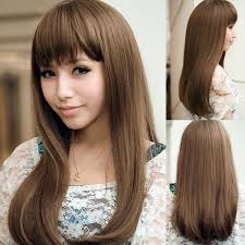 Floral House Girls Real New Japanese Hairstyle Fringe Fatao Fluffy Nature Long Brown Straight Hair Www 9ch Japanese Hairstyle Brown Straight Hair Asian Hair