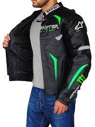Black Monster Energy Leather Jacket Men S Jacket Mauvetree Leather Jacket Men Leather Jacket Style Mens Jacket Black
