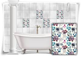3,90 € hello simple seifenschale aus. Fliesen Aufkleber Fliesen Bild Blatter Blumen Grau Turkis Floral Bad Wc Deko Medianlux Shop